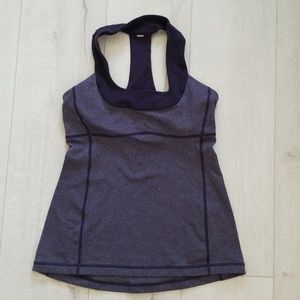 Lululemon Purple Heather Scoop Halter Tank Top